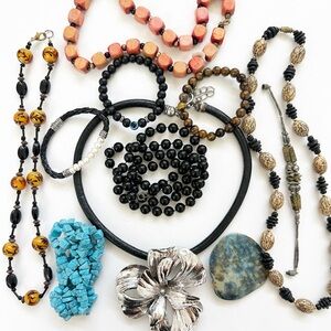 Organic Earthy Jewelry Collection Vintage to Modern 11 pc set